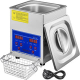 VEVOR Ultrasonic Cleaner 2L Jewelry Cleaning with Digital Timer Ultrasonic Cleaning Machine for Jewellery Rings Watches Eyeglasses Dentures Coins Metal Parts Commercial and Home Use - Low Angle