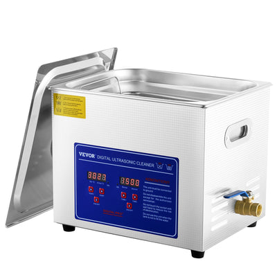 VEVOR Ultrasonic Cleaner 10L Jewelry Cleaning with Digital Timer Ultrasonic Cleaning Machine for Jewellery Rings Watches Eyeglasses Dentures Coins