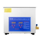 VEVOR Ultrasonic Cleaner 10L Jewelry Cleaning with Digital Timer Ultrasonic Cleaning Machine for Jewellery Rings Watches Eyeglasses Dentures Coins Metal Parts Commercial and Home Use Silver - Extra Image