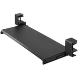 VEVOR Clamp on Keyboard Tray Under Desk, Desk Keyboard Tray Slide out with Sturdy No-drill C Clamp Mount, Large 26.8 x 11 inch Slide-out Computer