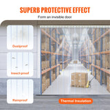 VEVOR Strip Curtain, 4572 cm Length x 20 cm Width x 2 mm Thickness, Clear Ribbed PVC Curtain Strip Door Bulk Roll, Plastic Door Strips for Doorways of Supermarket, Garage, Warehouse, Barn, Pet House - Side View