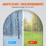 Strip Curtain, 4572 cm Length x 20 cm Width x 2 mm Thickness, Clear Ribbed PVC Curtain Strip Door Bulk Roll, Plastic Door Strips for Doorways of Supermarket, Garage, Warehouse, Barn, Pet House