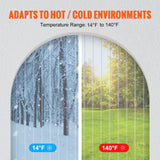 VEVOR Strip Curtain, 4572 cm Length x 20 cm Width x 2 mm Thickness, Clear Ribbed PVC Curtain Strip Door Bulk Roll, Plastic Door Strips for Doorways of Supermarket, Garage, Warehouse, Barn, Pet House - Top-Down View