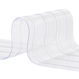 VEVOR Strip Curtain, 164' Length x 8" Width x 0.08" Thickness, Clear Ribbed PVC Curtain Strip Door Bulk Roll, Plastic Door Strips for Doorways of