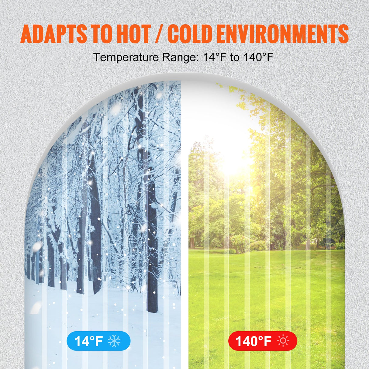 VEVOR Strip Curtain, 5000 cm Length x 20 cm Width x 2 mm Thickness, Clear PVC Smooth Curtain Strip Door Bulk Roll, Plastic Door Strips for Doorways of Supermarket, Garage, Warehouse, Barn, Pet House