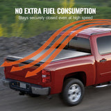 VEVOR Truck Bed Cover, Roll Up Truck Bed Tonneau Cover, Compatible with 2014-2024 Chevy Silverado / GMC Sierra 1500, for 2m x 1.6m / 2m x 1.6m Bed, Soft PVC material, Roll Up Tonneau Cover - Rear View