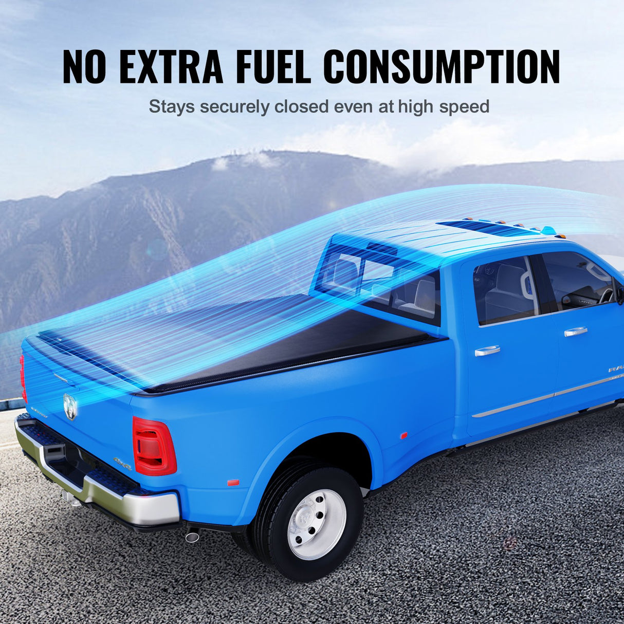 VEVOR Truck Bed Cover, Roll Up Truck Bed Tonneau Cover, Compatible with 2002-2018 Dodge Ram 1500, 2003-2024 2500 3500, 2019-2024 Classic, for 6.4 x 5.5 ft Bed, Soft PVC material, Roll Up Tonneau Cover