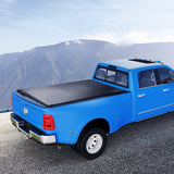 VEVOR Truck Bed Cover, Roll Up Truck Bed Tonneau Cover, Compatible with 2002-2018 Dodge Ram 1500, 2003-2024 2500 3500, 2019-2024 Classic, for 6.4 x 5.5 ft Bed, Soft PVC material, Roll Up Tonneau Cover - Low Angle