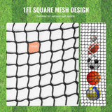 VEVOR 10x10ft Golf Practice Net Indoor Hitting Net for Baseball Hockey Soccer - Top-Down View