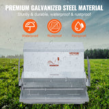VEVOR Automatic Chicken Feeder Galvanized Steel Poultry Feeder 25 lb 10 Chickens - 45-Degree Angle