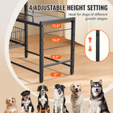 VEVOR Pet Feeding Station with Storage Dog Food & Toy Organizer Raised Dog Bowls - Side View