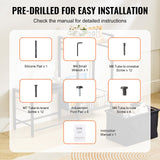 VEVOR Pet Feeding Station with Storage Dog Food & Toy Organizer Raised Dog Bowls - 45-Degree Angle
