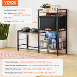 VEVOR Pet Feeding Station with Storage Dog Food & Toy Organizer Raised Dog Bowls - Close-Up Angle