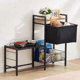 VEVOR Pet Feeding Station with Storage Dog Food & Toy Organizer Raised Dog Bowls - Low Angle