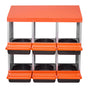 2 Tiers Chicken Nesting Boxes, 6 Compartments, Metal Egg Laying Boxes with Protective Collection Lids, Roll Out Nesting Box, Easy to Assemble, Ideal for Hens, Ducks, Chickens, and Other Poultry