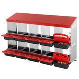 VEVOR 10-Compartment Chicken Nest Box Mental Box with Inclined Nesting Boxes