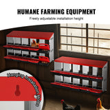 VEVOR 10-Compartment Chicken Nest Box Mental Box with Inclined Nesting Boxes - 45-Degree Angle