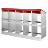 VEVOR 10-Compartment Chicken Nest Box Mental Box with Inclined Nesting Boxes