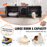VEVOR Cat Litter Box Enclosure Wooden Litter Box Furniture Hidden 57.9