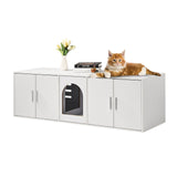 VEVOR Cat Litter Box Enclosure Wooden Litter Box Furniture Hidden 57.9