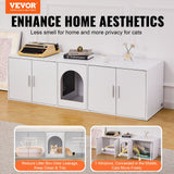 VEVOR Cat Litter Box Enclosure Wooden Litter Box Furniture Hidden 57.9