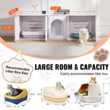 VEVOR Cat Litter Box Enclosure Wooden Litter Box Furniture Hidden 57.9