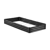 Metal Raised Garden Bed, 8 x 4 x 1 ft Outdoor Galvanized Planter Box, with Open Bottom, Large Planter Raised Bed for Gardening Vegetables, Flowers, Herbs, and Succulent Plants, Dark Gray