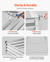 VEVOR Metal Raised Garden Bed, 12 x 4 x 1 ft Outdoor Galvanized Planter Box, with Open Bottom, Large Planter Raised Bed for Gardening Vegetables, Flowers, Herbs, and Succulent Plants, Silver - Side View