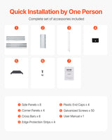 VEVOR Metal Raised Garden Bed, 12 x 4 x 1 ft Outdoor Galvanized Planter Box, with Open Bottom, Large Planter Raised Bed for Gardening Vegetables, Flowers, Herbs, and Succulent Plants, Silver - 45-Degree Angle