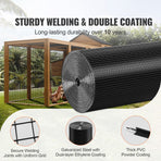 Hardware Cloth, 24'' x 100' Galvanized Wire Mesh Roll, 19 Gauge Chicken Wire Fence Roll, Vinyl Coating Metal Wire Mesh for Chicken Coop Barrier, Rabbit Snake Fences, Poultry Enclosures