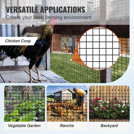 Hardware Cloth, 36'' x 100' Galvanized Wire Mesh Roll, 19 Gauge Chicken Wire Fence Roll, Vinyl Coating Metal, image 4