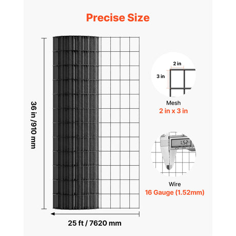 Hardware Cloth 91cm x 7.62m, 2 x 3 in Mesh 16 Gauge Galvanized Wire Mesh Roll, Weather-Resistant Vinyl Coated, image 3