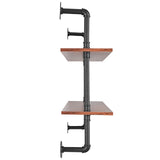 VEVOR Industrial Pipe Shelf 2 Tier 48x 9.84in Wall-Mount for Kitchen Bedroom