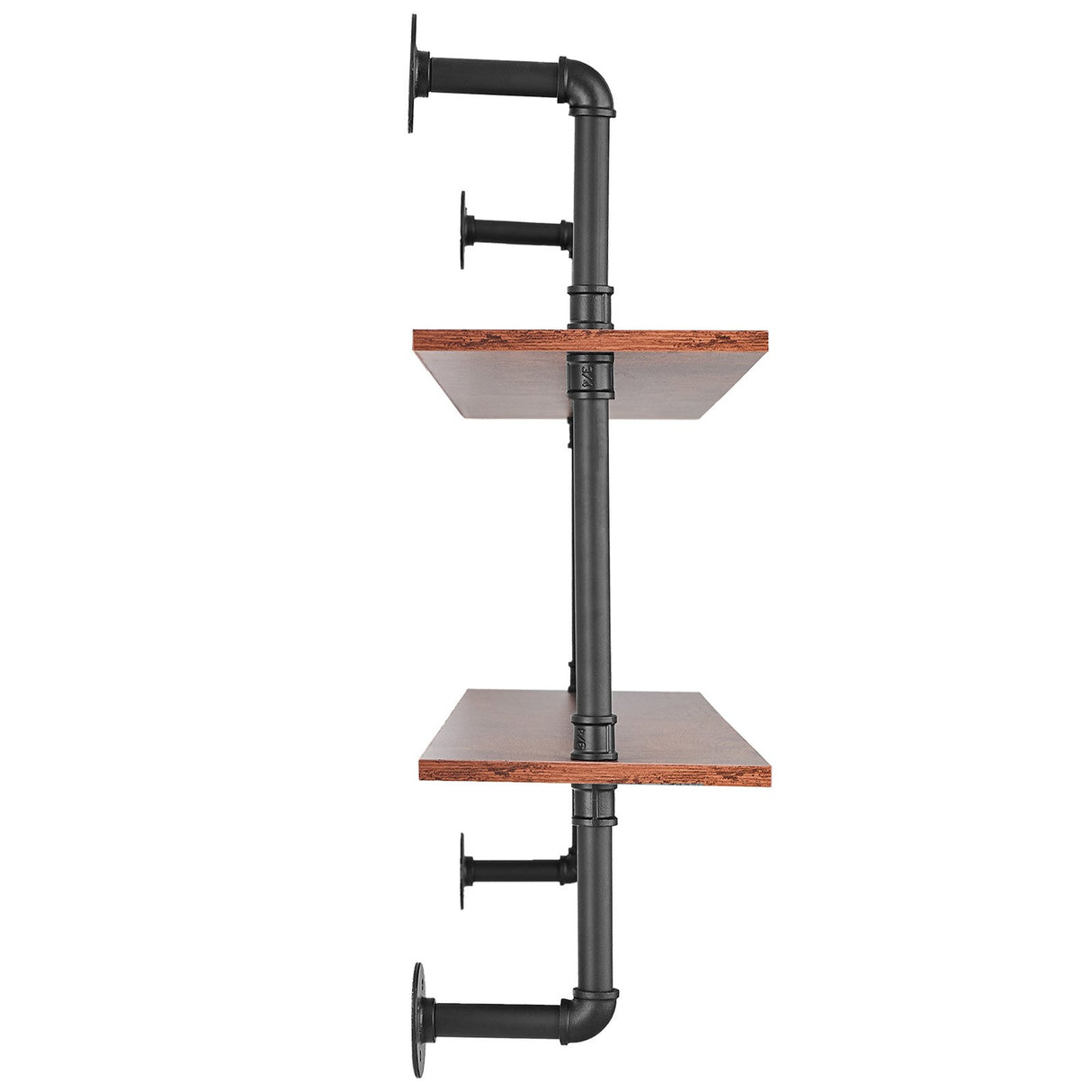 VEVOR Industrial Pipe Shelf 2 Tier 48x 9.84in Wall-Mount for Kitchen Bedroom