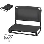 Kayak Seat, Folding Kayak Seat with Comfortable Back Support, Aluminum Alloy Frame & 600D Oxford Fabric, Easy Assembly for Paddling, Fishing and Recreational Kayaking