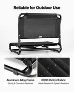 Kayak Seat, Folding Kayak Seat with Comfortable Back Support, Aluminum Alloy Frame & 600D Oxford Fabric, Easy Assembly for Paddling, Fishing and Recreational Kayaking