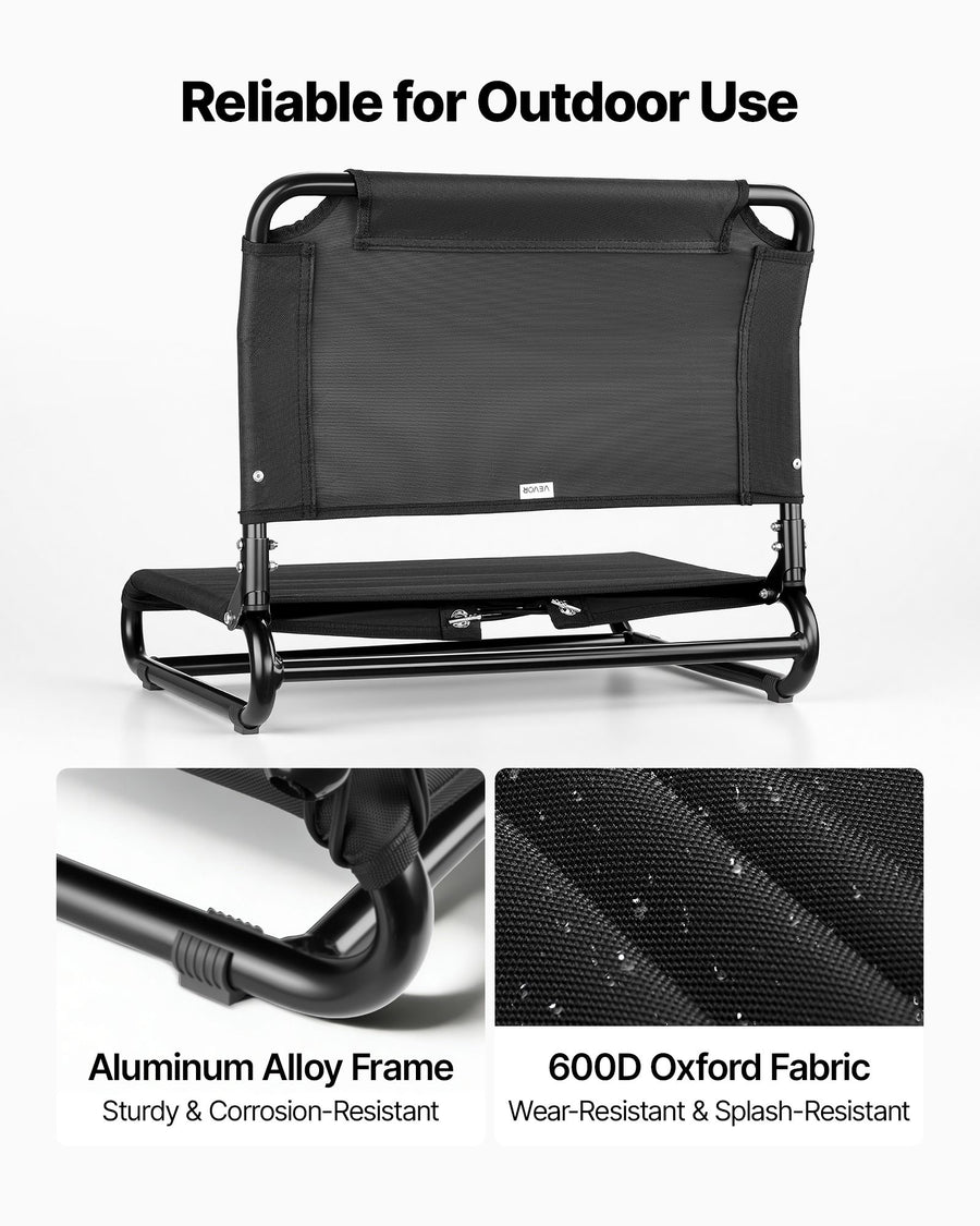 Kayak Seat, Folding Kayak Seat with Comfortable Back Support, Aluminum Alloy Frame & 600D Oxford Fabric, Easy Assembly for Paddling, Fishing and Recreational Kayaking