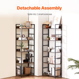 VEVOR Metal Bookshelf Rustic Bookshelf 14-Tier for Living room Bedroom & Office - 45-Degree Angle