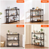 VEVOR Metal Bookshelf Rustic Bookshelf 3-Tier for Living room Bedroom & Office - Close-Up Angle
