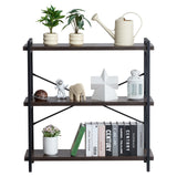VEVOR Metal Bookshelf Rustic Bookshelf 3-Tier for Living room Bedroom & Office - Extra Image