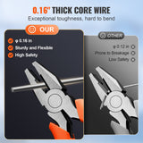 VEVOR Razor Wire Razor Barbed Wire 147ft 3Rolls Razor Wire Fencing Double Spiral