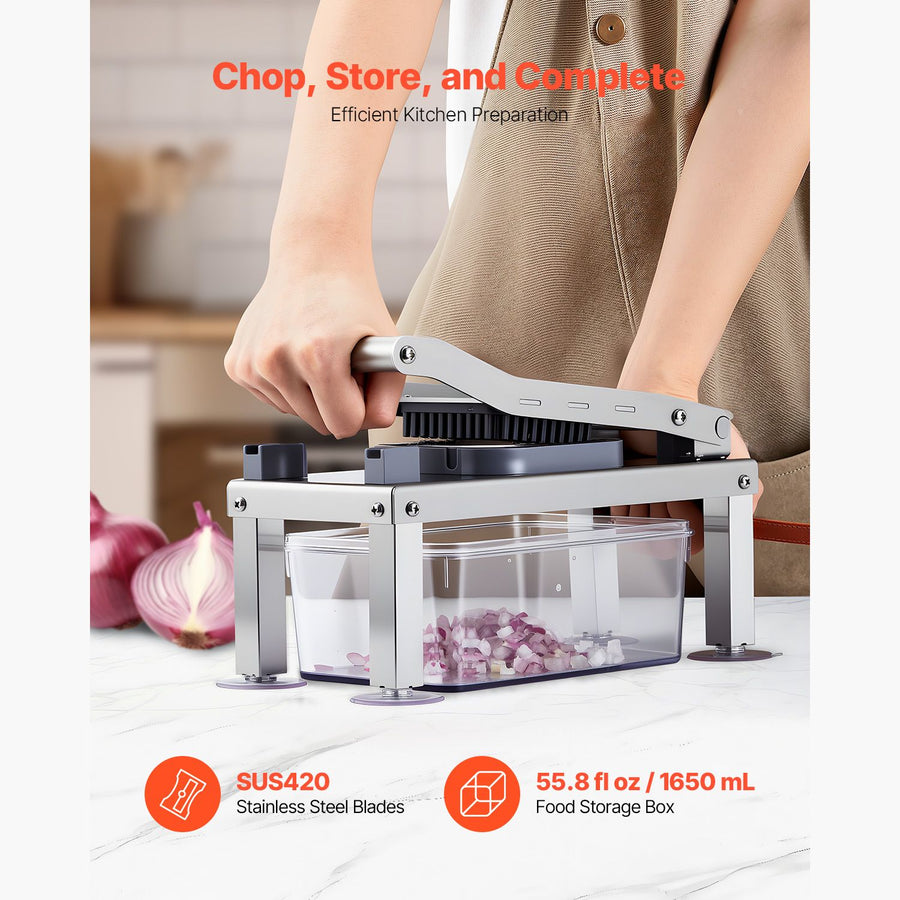 Vegetable Chopper Mandoline Slicer, All-in-1 Food Veggie Cutter with 9 Stainless Steel Blades, Cheese Grater Onion Potato Dicer with Container,Salad Spiralizer Kitchen Gadgets&Essentials