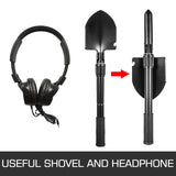 VEVOR Metal Detector Waterproof Disc Metal detectors Underwater Underground high Accuracy LCD Display Metal Detector for Adults and Children Headphone Automatic Detector (Yellow 3010) - Rear View