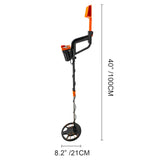 VEVOR Metal Detector Waterproof Disc Metal detectors Underwater Underground high Accuracy LCD Display Metal Detector for Adults and Children Headphone Automatic Detector (Yellow 3010) - Low Angle