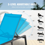 VEVOR Chaise Lounge Chair Outdoor Patio Lounge Chair Adjustable 5-Position 2 pcs - 45-Degree Angle