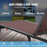 VEVOR Chaise Lounge Chair Outdoor Patio Lounge Chair Adjustable 5-Position 2 pcs - Side View