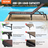 VEVOR Chaise Lounge Chair Outdoor Patio Lounge Chair with Adjustable 5-Position