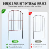 VEVOR Garden Fence, No Dig Fence 61 x 33 cm Animal Barrier Fence, Underground Decorative Garden Fencing with 5.08 cm Spike Spacing, Metal Dog Fence