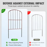 VEVOR Garden Fence, No Dig Fence 61 x 33 cm Animal Barrier Fence, Underground Decorative Garden Fencing with 5.08 cm Spike Spacing, Metal Dog Fence for the Yard and Outdoor Patio, 28 Pack - Side View