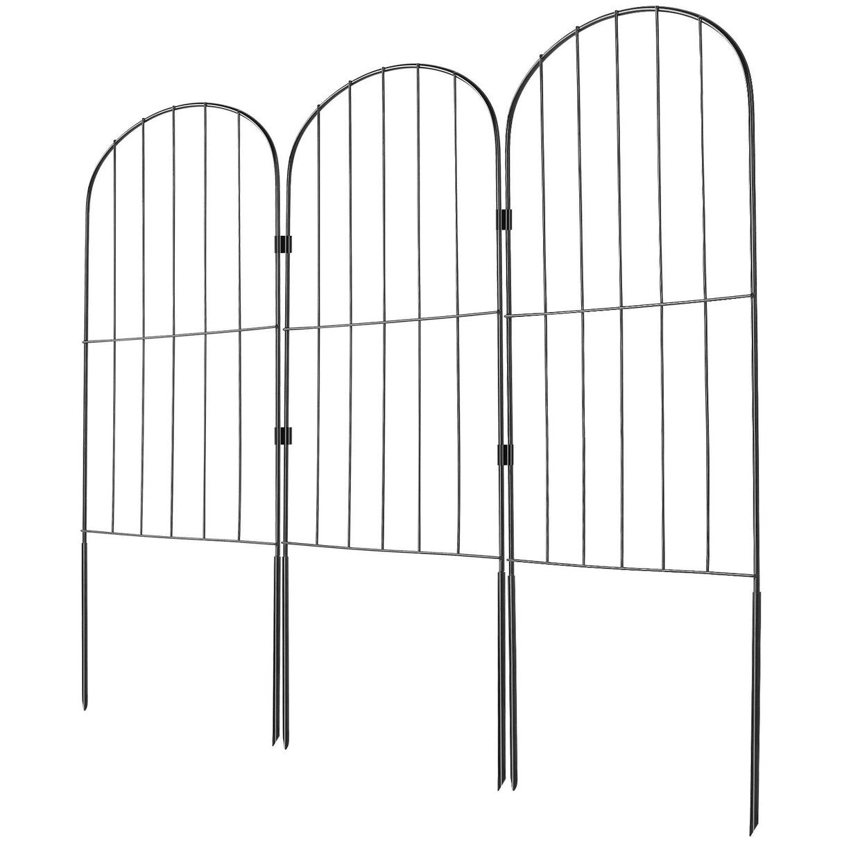VEVOR Garden Fence, No Dig Fence 61 x 33 cm Animal Barrier Fence, Underground Decorative Garden Fencing with 5.08 cm Spike Spacing, Metal Dog Fence
